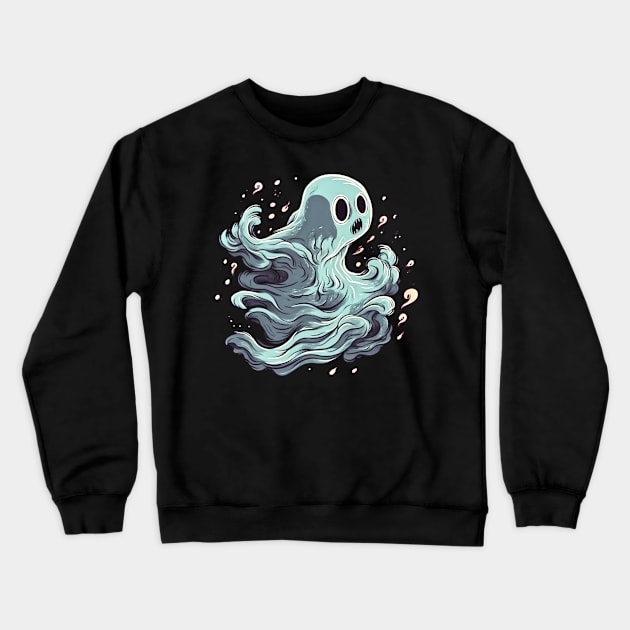 Eerie Halloween Ghoul Art - Spooky Season Delight Crewneck Sweatshirt by Captain Peter Designs